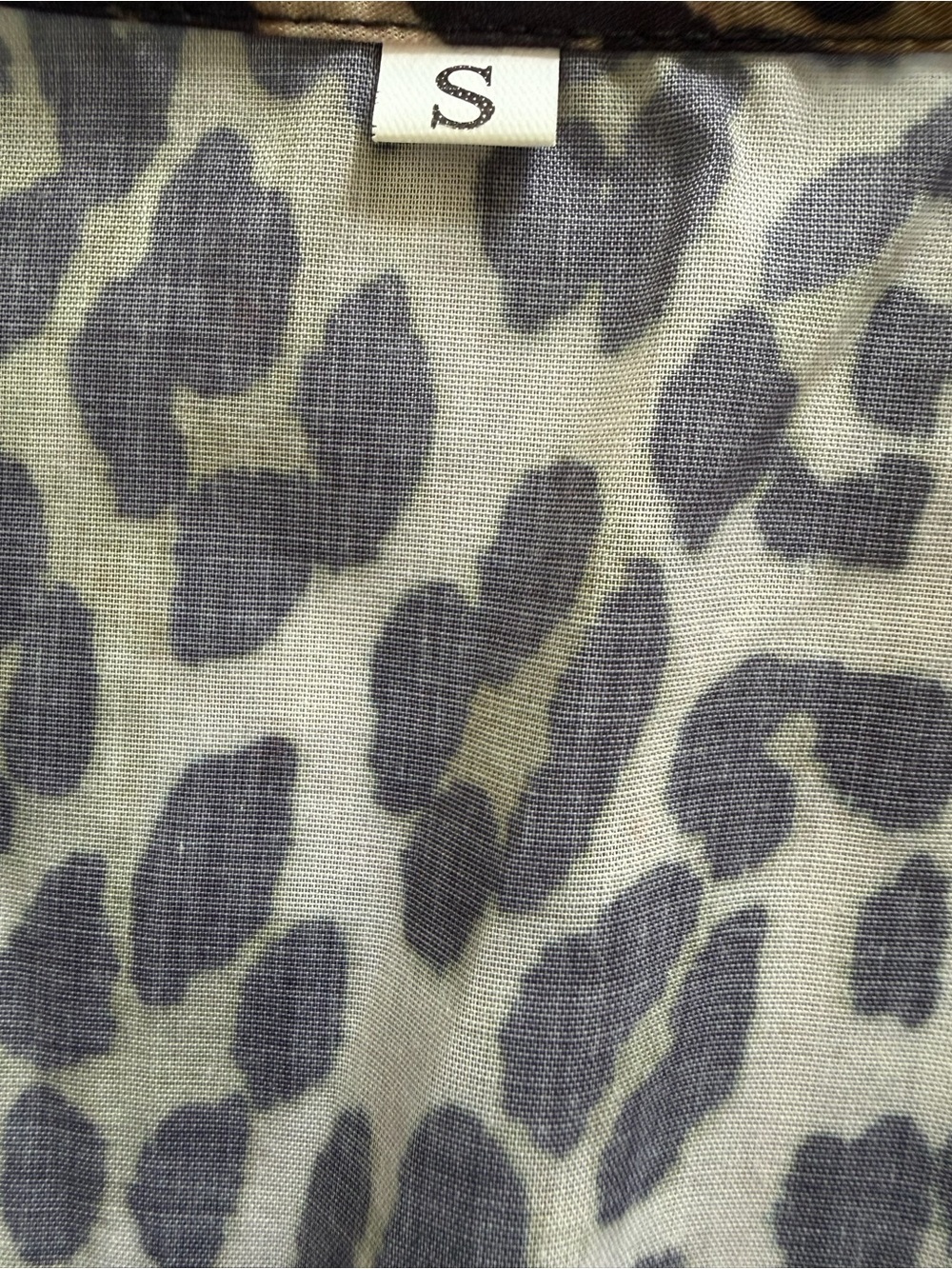 Leopard Print Peplum Blouse - Brown/Black - Picture 5 of 5